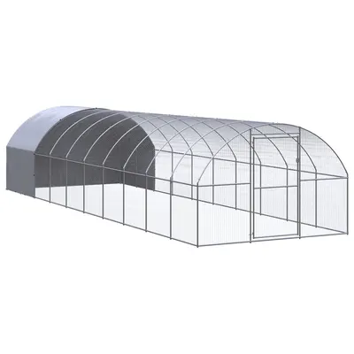 Gossi cotet de gaini pentru exterior, 3x10x2 m, otel zincat