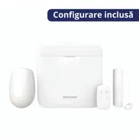 Sistem alarma antiefractie wireless Hikvision AX PRO DS-PWA64-KIT-WE, LAN/WiFi/GPRS, 16 partitii, 64 zone, 30 utilizatori si serviciu de configurare