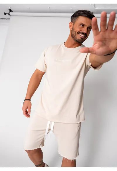 Set Axis tricou si pantalon scurt Light Beige 15870 - Bej deschis