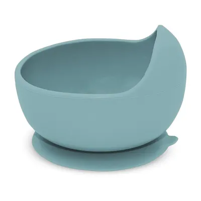 Bol, Petite&Mars, Take&Match, Din silicon, Cu ventuza, Fara BPA, Adecvat pentru masina de spalat vase si microunde, Nu absoarbe mirosuri, 6 luni+, 360 ml, Frosted Sky, Albastru