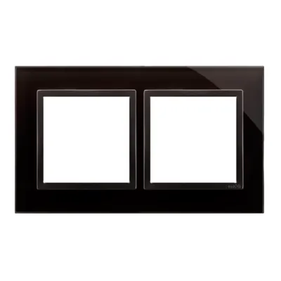 Rama dubla de sticla IP20/IP44(a se folosi cu DUN1 pentru IP44), lava stinsa