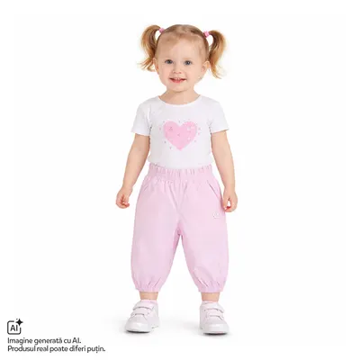 Pantaloni copii Chicco din poplin, Roz, 01836-70MFCO