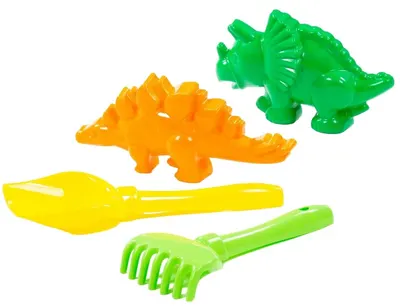 Set de plajă pentru copii Polesie Toys - Dinozaur, 4 piese