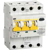 Tetrapolara cu protectie diferentiala RCBO AVDT 34 C10 30mA 6kA
