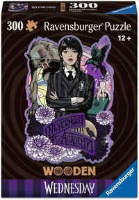 Puzzle din lemn Ravensburger din 300 piese - Wednesday Addams