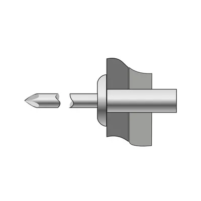 Pop-nituri Etanse Cap Bombat Aluminiu - Inox-4.8 X 11