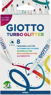 Pixuri cu pâslă Giotto Turbo - Cu efect de brocart, 8 culori