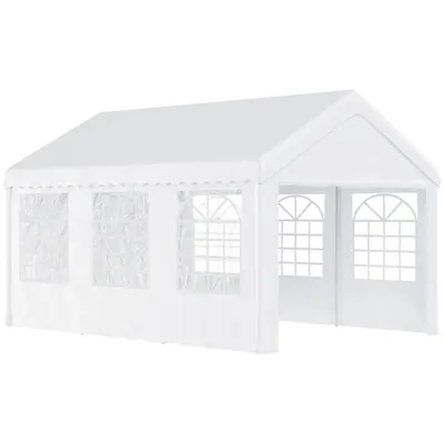 Outsunny Foisor de gradina si Exterior Marchiza pentru Petreceri Nunta si Cadru din Otel 6 x 4 m | Aosom Romania
