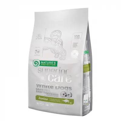 Hrana uscata pentru caini N.P. Superior Care White Dog Junior cu peste 10 kg