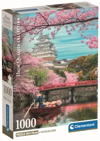 Puzzle Clementoni din 1000 piese - Castelul Himeji primăvara