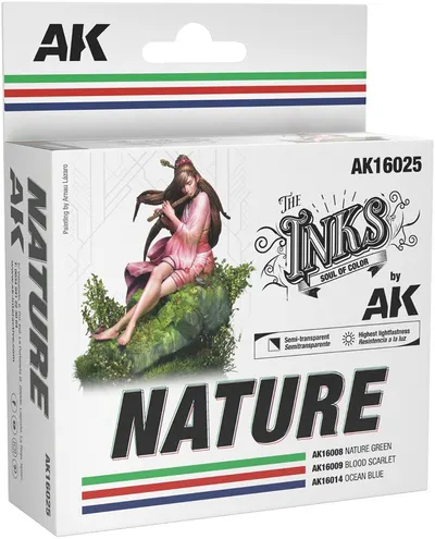 Set de cerneală acrilică AK Interactive - Nature (AK16025) (3 x 30 ml)