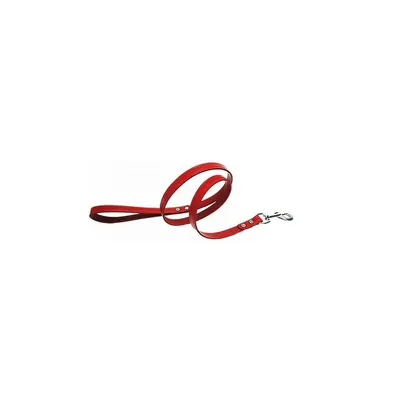 Lesa din piele, rosie, latime 12 mm, lungime 1 m, pentru caini de talie mica
