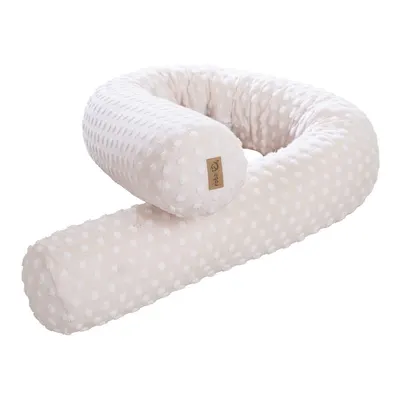 Apărătoare pentru pătuț bej din amestec de bumbac 170 cm Frosty Almond – Roba