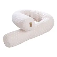 Apărătoare pentru pătuț bej din amestec de bumbac 170 cm Frosty Almond – Roba