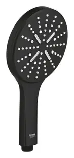 Para de dus Grohe Rainshower SmartActive 130 22127KF0, 1/2 inch, 3 pulverizari, 9.5 l/min, anti-calcar, mat, Negru