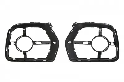 Grila proiector bara Fata Set 2 bucati, cu locas proiector plastic, negru potrivit BMW X6 E71, E72 2007-2014