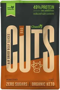 Felie de pastramă de vită organică Barbecue Slice, 30 g, Cherky