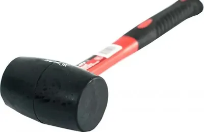 Ciocan de cauciuc MTX - 225 g, mâner din fibră de sticlă, cauciuc negru