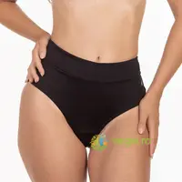 Slip Menstrual Negru cu Talie Inalta cu Protectie Solara UV30+ Absorbtie Moderata Kaia XL 1buc