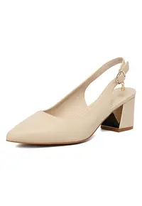 Pantofi dama - clasic - bej - piele naturala