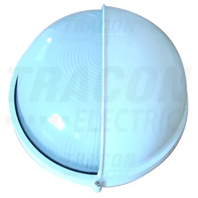 Corp iluminat metalic protejat,rotund,alb, semiacoperit TLH-15FW 230V, 50Hz, E27, max.100W, IP44, EEI=A++,A+,A,B,C,D,E
