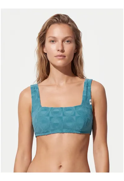 Sutien de bikini dama - albastru - fara inchidere - poliester reciclat - Albastru