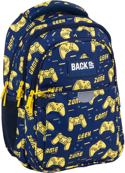 BackUP P - Game Zone ghiozdan școlar, cu 3 compartimente