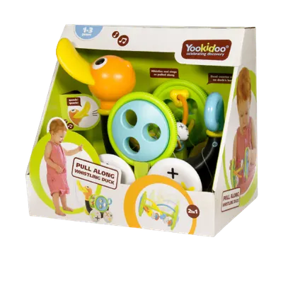 Jucarie rata de tras cu cilindru 2in1 pentru 1-3 ani 40129, 1 bucata, Yookidoo