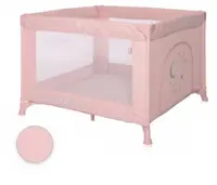 Tarc de joaca pentru copii Lorello Sunny Playground Mellow Rose Star deschidere laterala cu fermoar, geanta de transport