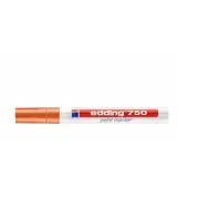 Marker Edding 750, cu vopsea, corp metalic, varf 2-4 mm, portocaliu