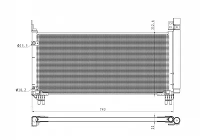 Radiator AC condensator cu uscator potrivit LEXUS RX 3.5H 10.15