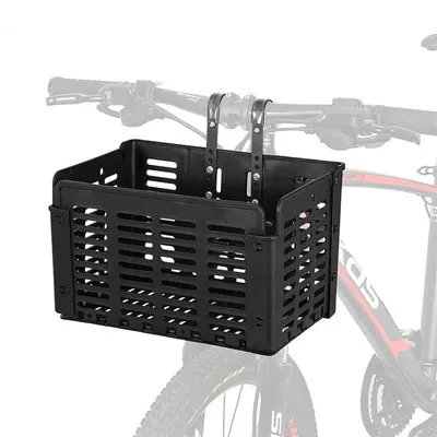 Coș biciclete de oras pliabil, montare pe ghidon, negru