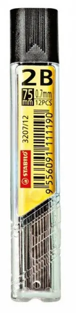 Graffiti pentru creion automat Stabilo – 2B, 0.7 mm, 12 buc.