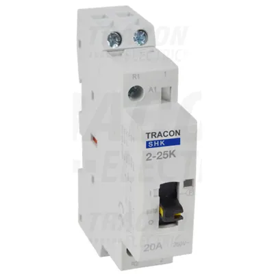 Contactor modular SHK2-25K 230V AC, 50Hz, 1 Mod, 2×NO, AC1/AC7a, 25A