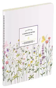 Caiet Victoria's Journals Florals - mov deschis, copertă laminată, liniate, 40 de foi, format A5