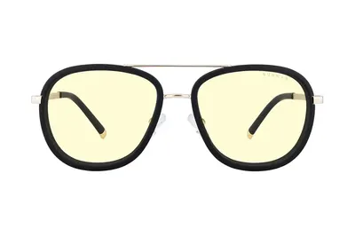 Ochelari de calculator Gunnar – Quantum Dume, aurii/negri, chihlimbar