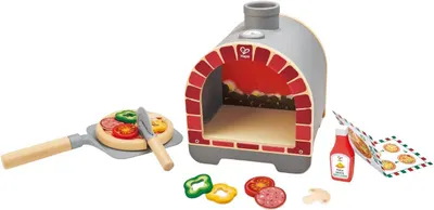 Set din lemn HaPe International - Cuptor de pizza cu accesorii