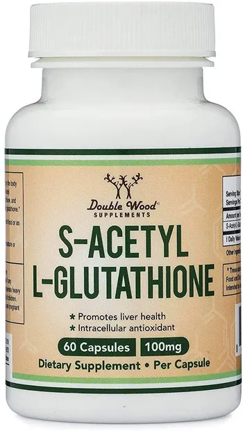 S-Acetyl L-Gluthathione, 100 mg, 60 capsule, Double Wood