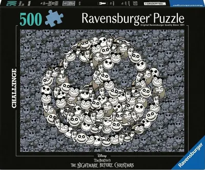 Puzzle Ravensburger din 500 piese - Coșmarul dinaintea Crăciunului