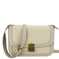 Geanta bej crossbody cu model impletit CM7497 15