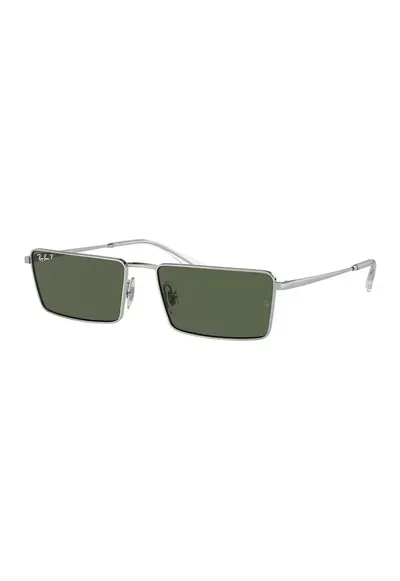 Ochelari de soare unisex cu rama metalica Emy - Argintiu