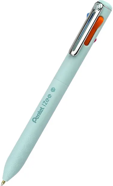 Pix cu bilă Pentel - Izee, 1.0 mm, 4 culori, albastru deschis