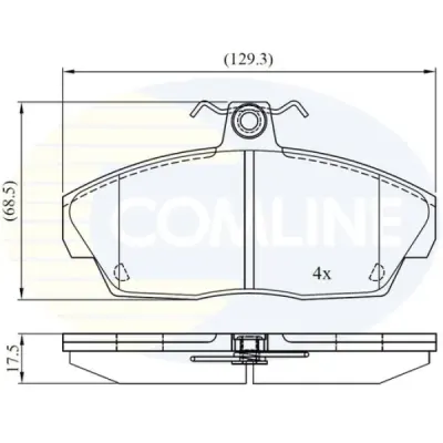 Set placute frana, frana disc COMLINE CBP0232