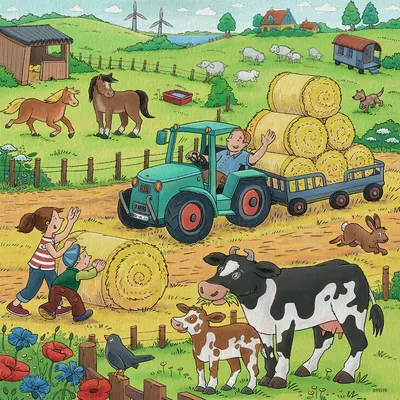 Puzzle 3x49 piese - Farm