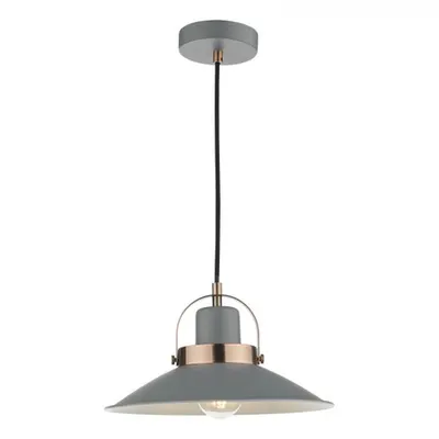 Lampa suspendata Liden 1 Light Single Pendant Graphite Copper