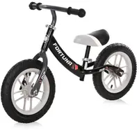 Bicicletă de echilibru Lorelli - Fortuna Air, cu jante iluminate, gri si negre