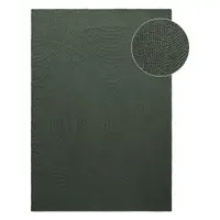 Covor verde închis țesut manual din lână 120x180 cm Calmio – Hanse Home