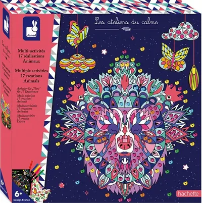 Cutie cu 18 seturi creative Janod - animale