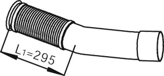 Racord evacuare (lungime:295 750mm) potrivit MERCEDES ACTROS OM541.920-OM542.921 04.96