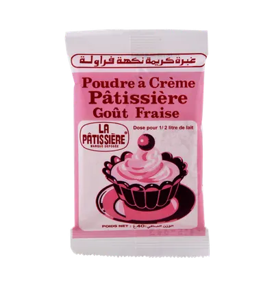 Pastry cream with strawberry flavor